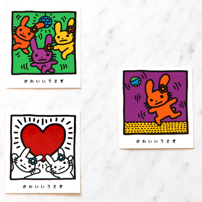 かわいいうさぎステッカー３種　k.h.5.4